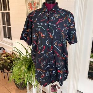 Roark Gonzo Creatures Short Sleeve Shirt | Men's Large | Black